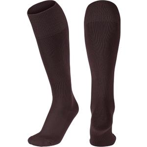 CHAMPRO Compression Style Pro Athletic Socks for Baseball, Softball, Football, and More (Large, Maroon)