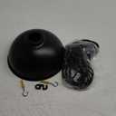 Plug in Pendant Light, 15FT Hanging Lights with Plug in Cord, On/Off Switch, Industrial Pendant Light with Plug in Cord, Metal Hanging Lamps for Living Room, Kitchen, Dining Room, Bedroom (Black)