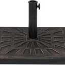 42-lb All-Weather Outdoor Square Resin Umbrella Base - Bronze 