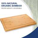 Hiware 3-piece Bamboo Cutting Boards for Kitchen, Heavy Duty Bamboo Cutting Board with Juice Groove, Wood Cutting Board Set for Meat, Vegetables, large (15" x 10"), medium (12" x 8"), and small (9" x 6")