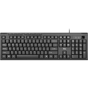 Rii RK907 Ultra-Slim Compact USB Wired Keyboard for Mac and PC,Windows 10/8 / 7 / Vista/XP (Black) (1PCS)
