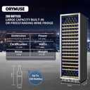 ORYMUSE Large 200 Bottle Wine Fridge - 24 Inch Wine Cooler Refrigerator, Freestanding and Built-in Design, Upgraded Compressor Cooling, Intelligent Temperature Memory, 24 Inch - 200 Bottle/16 cu.ft