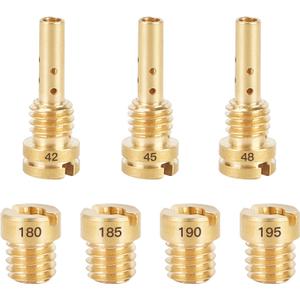 Carburetor Main Jet for Harley CV40 Softail 1988-2017 Harley Touring 1988-2016 Sportster 1998-2021,Replace 27490-04 27465-04 27421-99C Include 180 185 190 195 Slow Jet 42 45 48