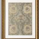 ARPEOTCY Gold Framed Pattern Wall Art, Living Room Bedroom Boho Wall Decor, Rustic Farmhouse Cottage Decor, Canvas Prints Art, Antique Picture Frame Floral Tapestry Vintage Paintings,13x16 Inch (Peonies and Leaves Pattern)