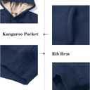 EKLENTSON Hoodies for Men Fleece Pullover Heavyweight Winter Warm Sweatshirts Sherpa Lined Hoodie with Pocket (Blue, L)