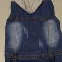 Pet Clothes Dog Jeans Jacket Cool Blue Denim Hoodie Coat, Puppy Clothing Shirt Costume, Doggy Vintage Washable Lapel Vest, Dog Classic T-Shirt Apparel for Small Medium Dogs Cats (Blue, Large)