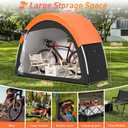 Upgraded Bike Tent with Rain Cover, Portable Outdoor Storage Shed for 2-3 Bikes, 210D Oxford Fabric PU4000 Waterproof, Bike Shed/Bike Cover for Motorcycles, Garden Tools, Lawn Mower