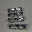 Gaoye +0.75 Reading Glasses Men - Blue Light Blocking Lenses, TR90 Frames, UV400 - Eyeglasses with Clear Vision (A4 Pack Black)