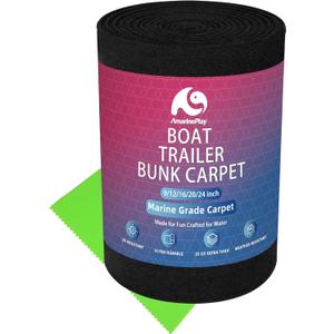 Boat Trailer Bunk Carpet,Marine Carpet Boat Bunk Boards Carpet Replacement, 9/12/16/20/24 inch Trailer Bunker Carpet for Covering Boat Lift Bunks or Runners