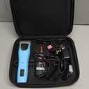 Professional Dog Clippers for Grooming - 2 Speed for Thick Curly Matted Coats, Low Noise Cordless Pet Hair Trimmer with Detachable A5 Blade & Metal Guide Combs Kit for Horse Animal Breeds (Blue)