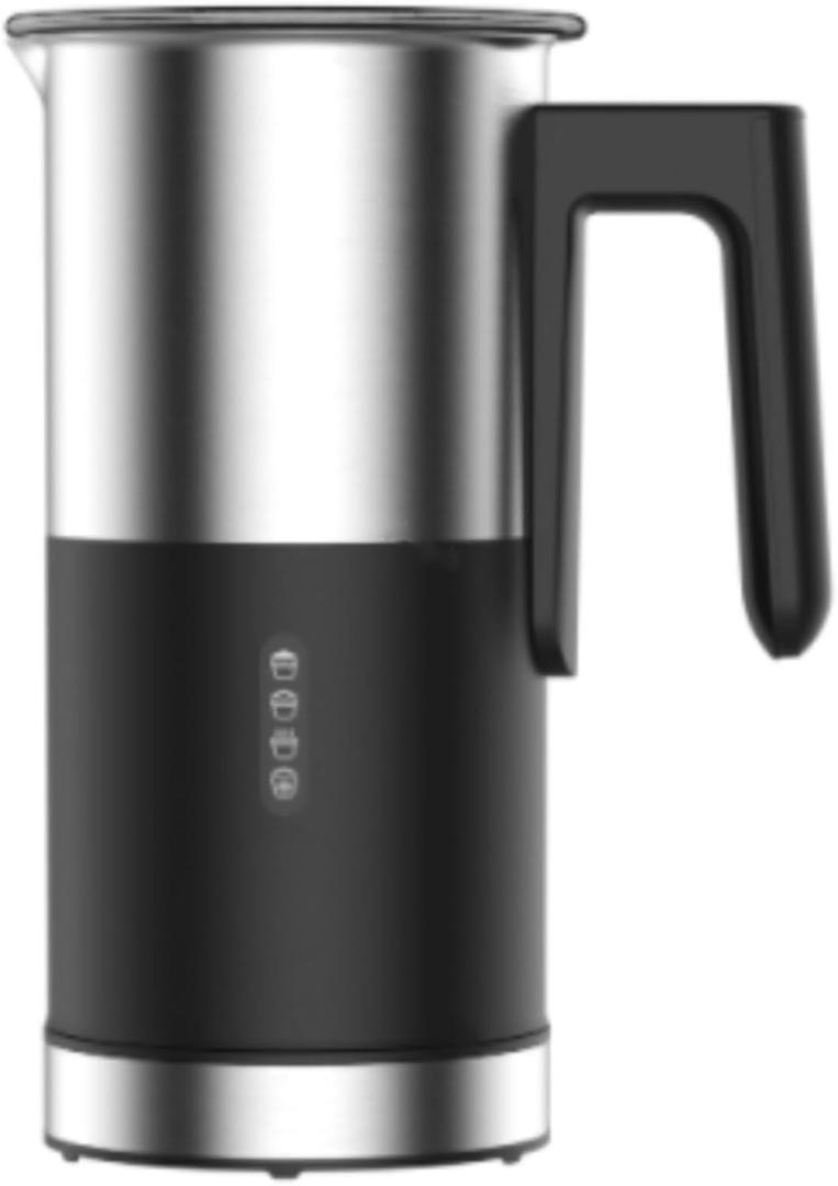 Electric Milk Frother and Steamer, 8.11oz/240ml Milk Steamer and Frother for Latte or Hot Chocolate, BPA Free, 4 Functions, Enjoy Perfect Milk Froth in 2 Min - Black