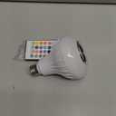 LED Light Bulb Bluetooth Speaker with Remote Control and APP, White+Color Changing - Works with E26 Base Fixture - Perfect Lamp for Home, Party, Bedroom, Indoor Floodlight Bulb