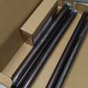 Lootkell Modern Antique Brown Bronze Curtain Rods for Windows 66 to 120 Inches Adjustable Heavy Duty 1" Diameter Window Rod with Decorative Finials for Outdoor Farmhouse Bedroom Kitchen Living Room