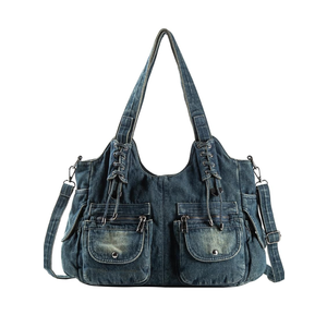 Designer Denim Handbags for Women Hobo Tote Bag Crossbody Denim Purses Blue Jean Shoulder Bag