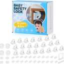 22 Pack Magnetic Cabinet Locks for Child Safety, Drawer Locks Baby Proofing, Magnetic Door Safety Locks for Cabinets and Drawers, Easy Installation No Tools Required (22 Pack and 4 Keys)