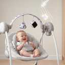Baby Swings for Infants, AskCat Grey Portable Swing with Music for 0-9M