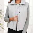 Womens Puffer Vest, Sleeveless Fall Winter Jackets, Stand Collar Lightweight Outerwear (Small)