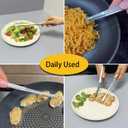 3 x JETKONG 12-Inch Fine Tweezer Tongs Long Cooking Tweezer Stainless Steel Kitchen Tweezers (12" Round Tip-silver)