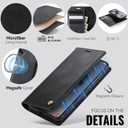 Wallet Case for Samsung Galaxy S24 Compatible with Magsafe, 2-in-1 PU Leather Flip RFID Blocking Card Holder Stand Shockproof Magnetic Detachable Cover for Galaxy S24 Case 6.2", Black
