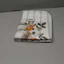 Fall Decor Dish Drying Mat for Kitchen Counter 18"x24", Stripes White Pumpkin Decorative Coffee Mat Dishes Drying Pad Absorbent Drainer Mat Kitchen Countertop Protector Easy Clean