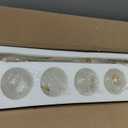 Modern Linear Globe Chandelier Gold 5-Lights Mid Century Linear Chandelier for Dining Room Clear Glass Globe Light Fixture for Kitchen Island Living Room