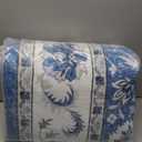 Smiry Floral Area Rug, 6x9 Feet Vintage Print Pattern, Machine Washable Non-Slip Floor Carpet, Low Pile Throw Rugs for Living Room, Bedroom, Dining Room, Laundry Indoor Home Decor, Blue