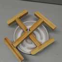 Elevated Slow Feeder Dog Bowl - Ceramic Maze Food Dish with Bamboo Stand - Raised Feeding Bowl for Fast Eaters - Ideal for Small and Medium Dogs - White - 6.7 inch (1.25 CUP)