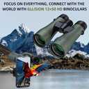 12X50 Professional HD Binoculars for Adults with Phone Adapter, High Power Binoculars with BaK4 prisms, Super Bright Lightweight & Waterproof Binocular Perfect for Bird Watching, Hunting, Stargazing