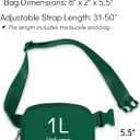 Cross Body Fanny Packs for Women Men Fashion Waist Bag Pouch Nylon Small Travel Crossbody Bags Mini Purse Everywhere Belt Bag Bum Bag for Workout Running Hiking Everglade Green
