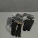 TURSTIN Set of 8 Furniture Legs 6 Inch Square Solid Wood Couch Legs Replacement Sofa Legs Mid Century Furniture Feet for Armchair Bed Dresser Cabinet Include Installation Hardware, Black