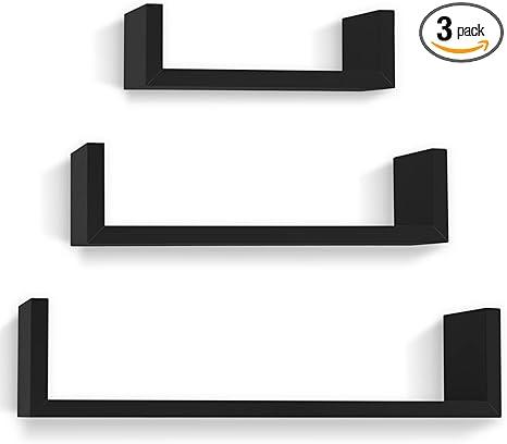 WALL U-SHELF SET OF 3 - BLACK

LARGE SHELF 13.97 X3.94" X 3.94"

MEDIUM SHELF 9.85 X3.94" X 3.15"

SMALL SHELF 6" X 3.94" X 2.36"