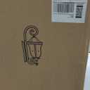 Black Brush Red Exterior Wall Sconces, 28" H Large Outdoor Wall Light Fixtures with Water Glass, Waterproof Outdoor Lights Wall Mount with Decorative Patterns for Porch, Front Door