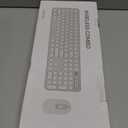 Wireless Keyboard and Mouse, Silent Keyboard Mouse Combo, Full-Sized Colorful Typewriter Keyboard with Round Keycaps, 2.4G Cute Mouse Compatible with PC/Laptop/Computer(Milk Tea)