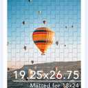 JCJMY 19.25x26.75 Puzzles Frame White, Display 18x24 with Mat or 19.25 x 26.75 without, Wall Hanging 19.25 by 26.75 Picture Frame for Poster Photo Canvas Picture Puzzles, White