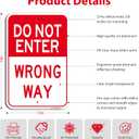 Do Not Enter Sign, Wrong Way Sign, 18 x 12 Inches Engineer Grade Reflective Aluminum Sign, UV Protected, Weather Resistant, Easy to Mount