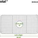 29.2 in. x 14.2 in. Centre Drain Kitchen Sink Bottom Grid with Supersoft Silicone Feet in 304 Grade Stainless Steel