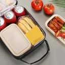 Lovoeo Lunch box Lunch bag for men women Insulated Lunchbox Lunch bags for Work Picnic Travel (Black)