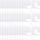 CRASPIRE 200pcs Clear Sticky Hanging Tabs J-Hole Self Adhesive Hang Tabs Plastic Hang Tabs Hooks for Sale Items Hanging Store Retail Display Sale Items Products