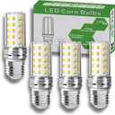 LED Corn Light Bulb E26/E27 Base 80W Equivalent 900 Lumen 4000K Natural White 7W Non-dimmable LED Corn Bulbs Pack of 4