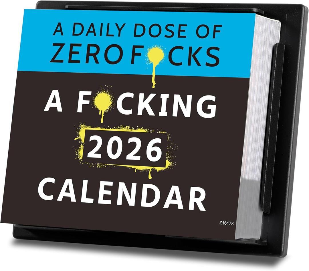 A F*cking 2026 Calendar - Funny 2026 Desk Calendar, A Daily Dose of Zero F*cks, January to December 2026, 4.9''x4.5'', Funny 365 Daily Calendar, White Elephant Gag Gift