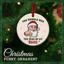 2 x CHOANG Funny Santa Christmas Ornament 2025 - Hilarious Office Prank Gift, White Elephant Exchange Idea, Secret Santa Present for Men & Women, Quirky Holiday Tree Decoration for Friends
