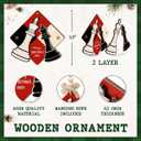 Chess Christmas Ornament 2025 - King & Queen Merry Xmas Ornaments, 2 Layer Wood for Chess Lover, Coach, Player, Club, Friend - Tree Hanging Decoration for Kids, Adults