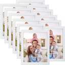 Giftgarden White 8x10 Picture Frame Pack of 12, Multi White Woodgrain 8 by 10 Photo Frames Bulk for Wall or Tabletop Display