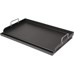 Utheer 25" x 16" Pre-Seasoned Nonstick Cast Iron Griddle for Gas & Charcoal Grills Universal Flat Top with Grease Groove, Reinforced Ridges & High Sidewalls, Great for Parties, Camping & Tailgating