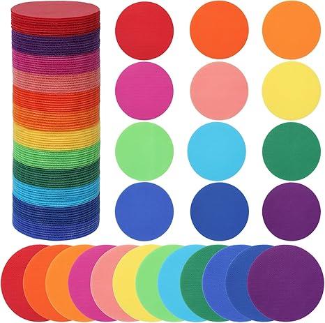 Epakh 180 Pcs Carpet Dots Markers for Classroom 5 Inch Multicolor Circle Floor Spot 6 Color Removable Sit Dots for Classroom Elementary School Preschool Kindergarten Teacher Supplies(Vibrant‌)