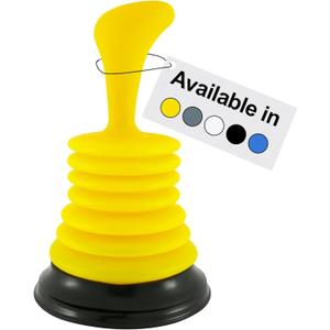 Meadow Lane Small 7" Sink Plunger - Mini Clog Remover for Kitchen & Bathroom Sink Drains - Hand Ergonomic, Space-Saving & Powerful Suction - Universal Fit for Home or Commercial Use, Yellow (1 Pack)
