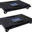 Furniture Dolly, 2 Pack Moving Dolly Connectable, 15.63 x 10.23 inch, 500 Lbs Capacity, Furniture Movers 4 Wheels Heavy Duty, Small Flat Dolly Cart, Portable and Light Dollies (Black)