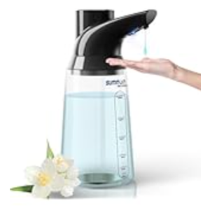 Summon The Elves Automatic Liquid Soap Dispenser Touchless,Black 4-Level Adjustable Modern Type-C Rechargeable Electric Sensor Soap Dispenser,Hand Sanitizer Dispenser for Kitchen(23.7oz/700ml)