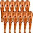 10 Pack 35 Inch Inflatable Caveman Stick Brown Inflatable Caveman Bat for Halloween Cosplay Caveman Themed Party Supplies