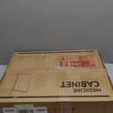 TokeShimi 14 x 18 Recessed Medicine Cabinet, Assembly Required, Black Bathroom Medicine Cabinet with Mirror, Stepless Adjustable Shelves, Tempered Glass, Beveled Aluminum Frame